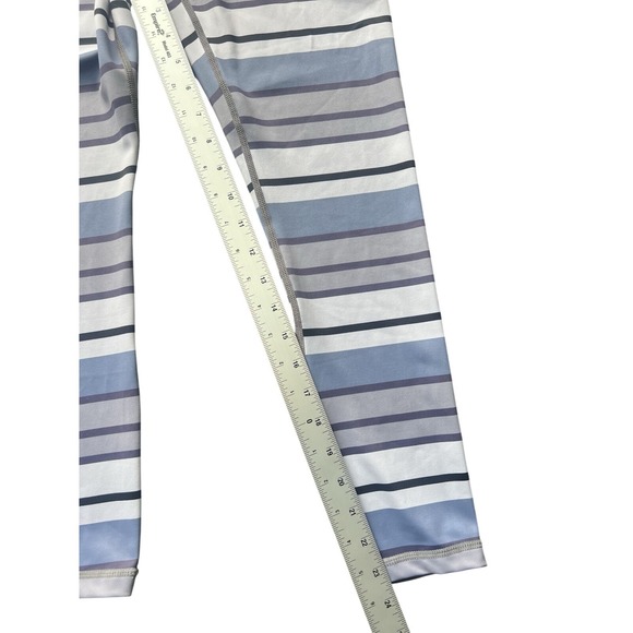 Zyia Active Purple Horizon Light n Tight Leggings Striped, Size 4 - Picture 4 of 7